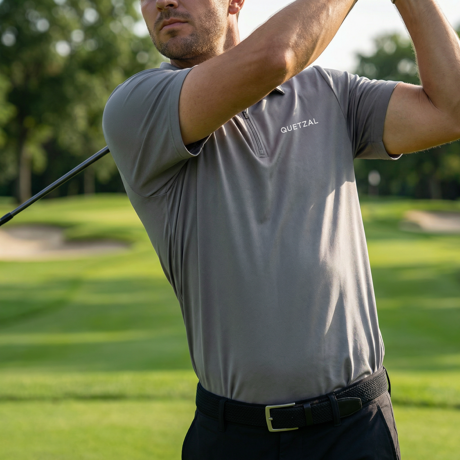 Polo Quetzal vue détail — Polo personnalisable